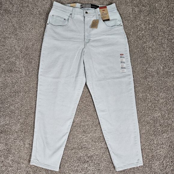 Levis Silvertab Jeans Womens 32x27 Blue High Waisted Mom Tapered Skater Indie - Picture 1 of 16